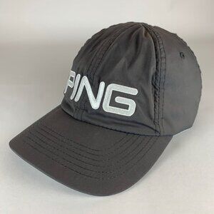 Ping Golf Mens Gray Relaxed Fit Strapback Adjustable Hat